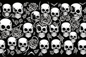 Halloween skull tattoo idea