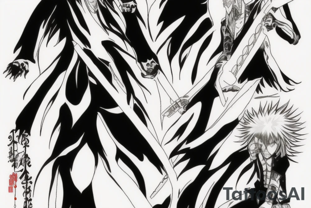 Bleach ichigo vs kenpachi tattoo idea