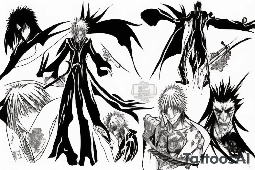 Bleach ichigo vs kenpachi tattoo idea