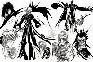 Bleach ichigo vs kenpachi tattoo idea