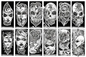 Demony , zło , śmierć , czaszki tattoo idea