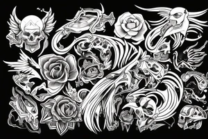 Demony , zło , śmierć , czaszki tattoo idea