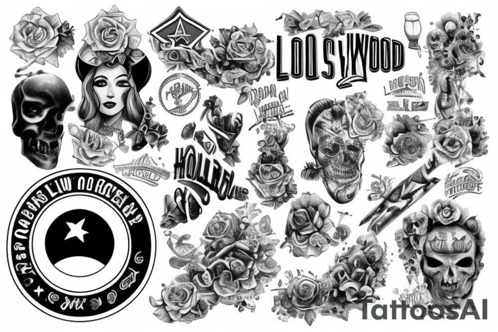 Los Angeles street hollywood tattoo idea