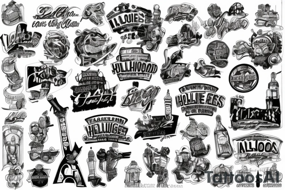 Los Angeles streets Hollywood tattoo idea