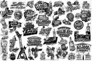 Los Angeles streets Hollywood tattoo idea