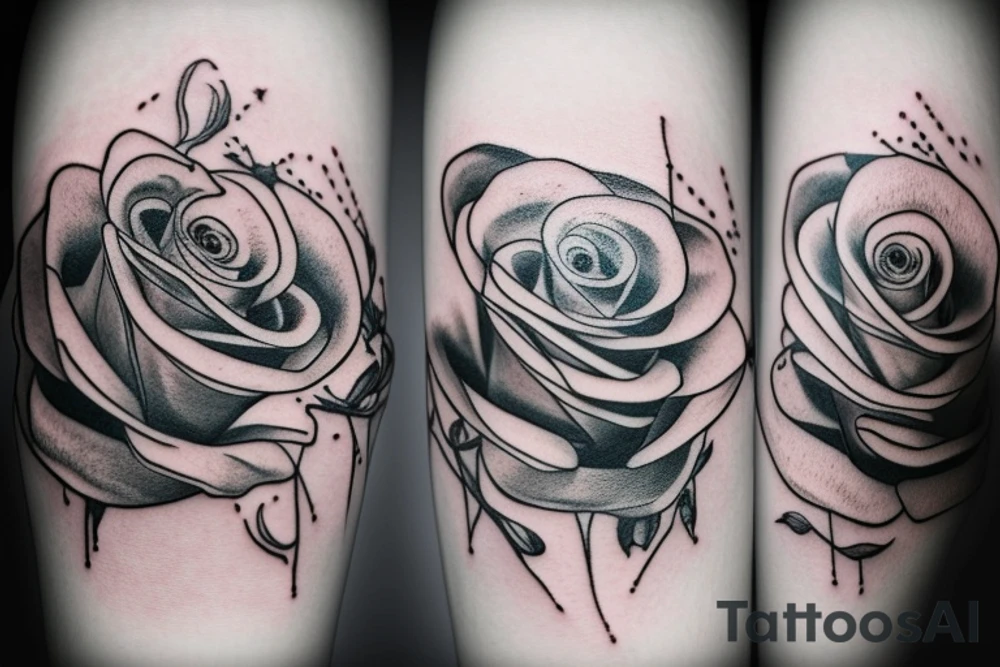 Delicate roses tattoo idea