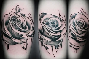 Delicate roses tattoo idea