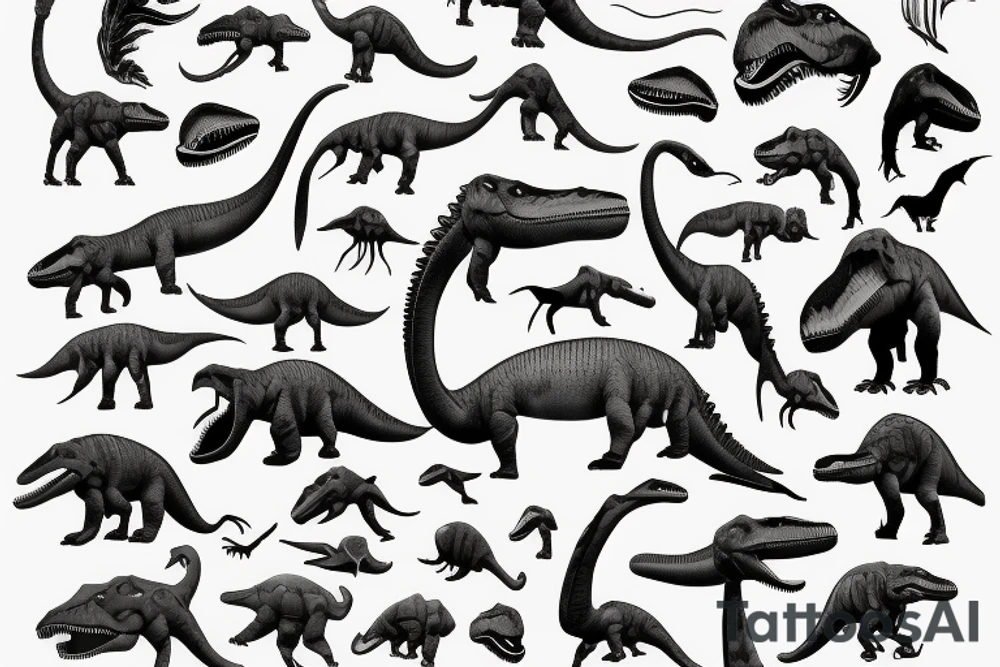 Man with dinosaur head tattoo idea