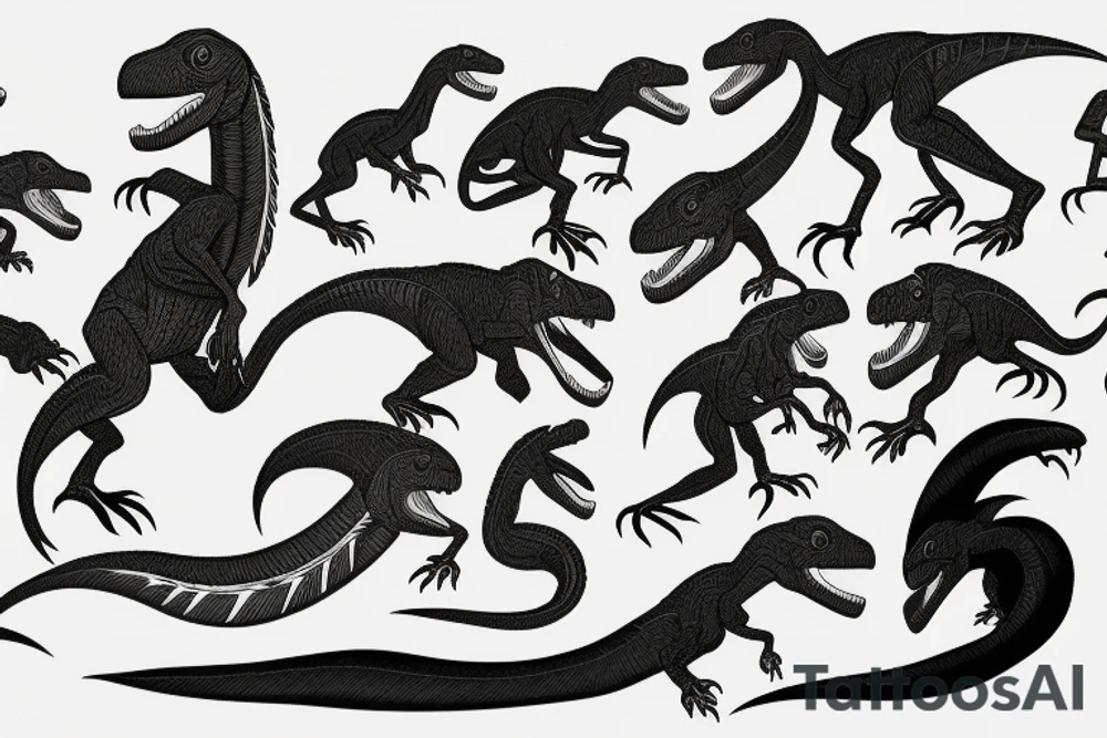 Velociraptor tattoo idea