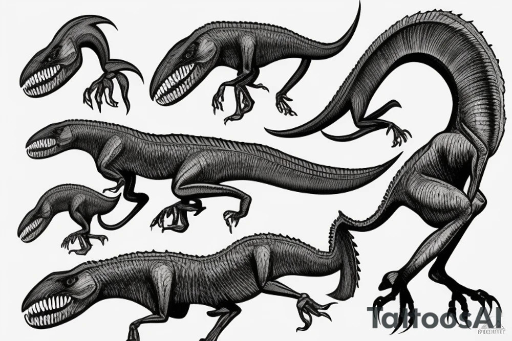 Velociraptor tattoo idea