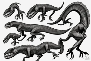 Velociraptor tattoo idea