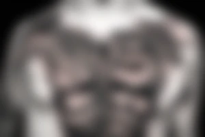 guts from berserk looking from inside of my body by a tear hole tattoo idea