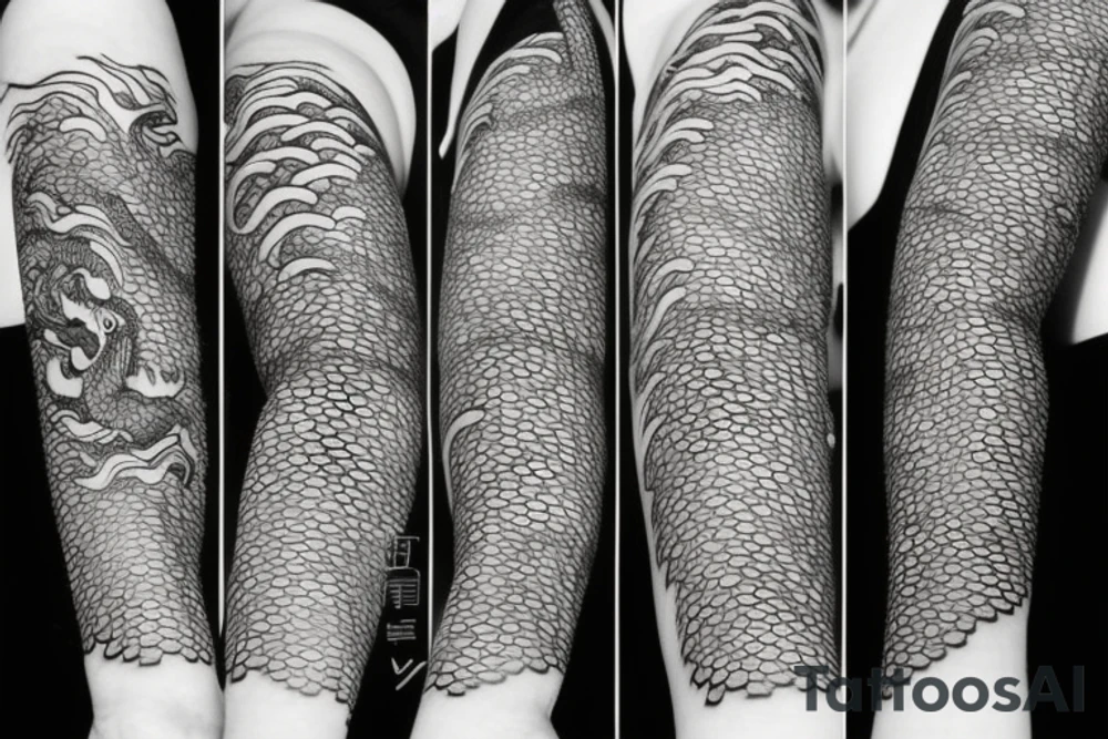 Japanese Dragon forearm tattoo idea