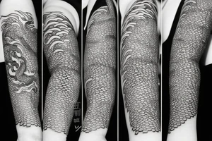 Japanese Dragon forearm tattoo idea