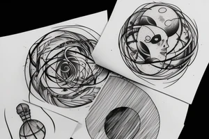 Three phase moon tattoo idea