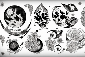 Three phase moon tattoo idea