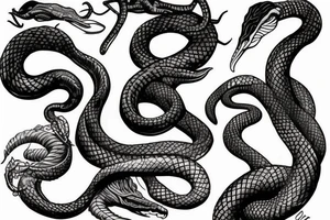 snake sleve tattoo idea