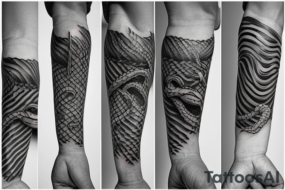 snake sleve tattoo idea