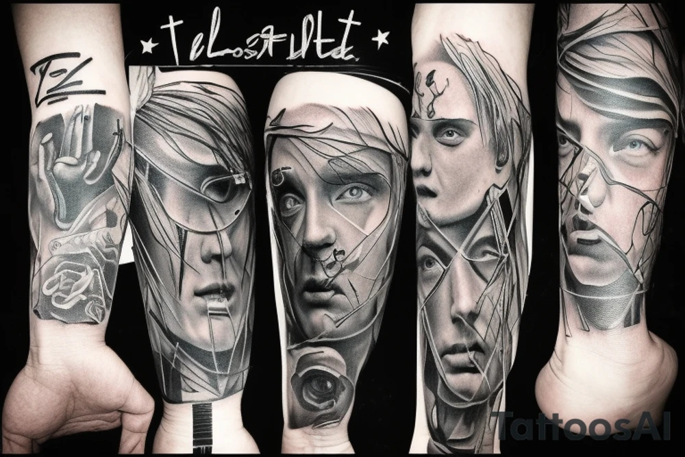 Dedicated to NF and Eminem. They saved me in the darkest times tattoo idea