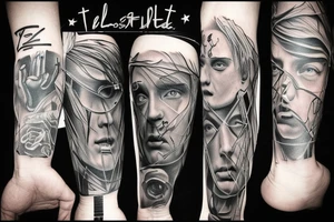 Dedicated to NF and Eminem. They saved me in the darkest times tattoo idea