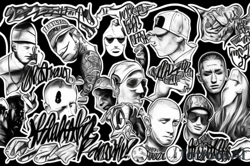 Dedicated to NF and Eminem. They saved me in the darkest times tattoo idea