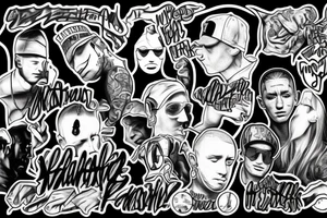 Dedicated to NF and Eminem. They saved me in the darkest times tattoo idea