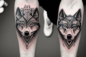 Wolf tribal tatto on full forearm tattoo idea