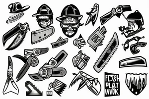 Chainsaw Men Power Knifes tattoo idea