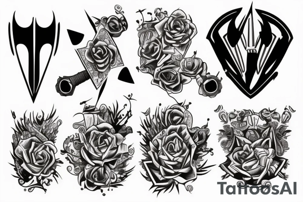 Knifes tattoo idea