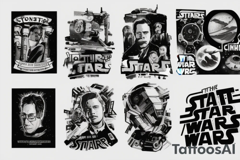 Interstellar,fight club,star wars,back to the future tattoo idea