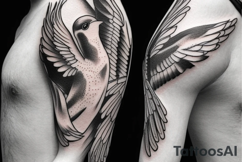 Two or three swallows with meaning of changes as an arm tattoo tattoo idea