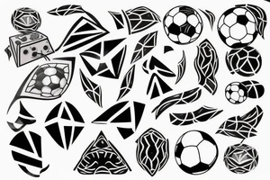 11 am, 8, soccer, silver, rhombus tattoo idea