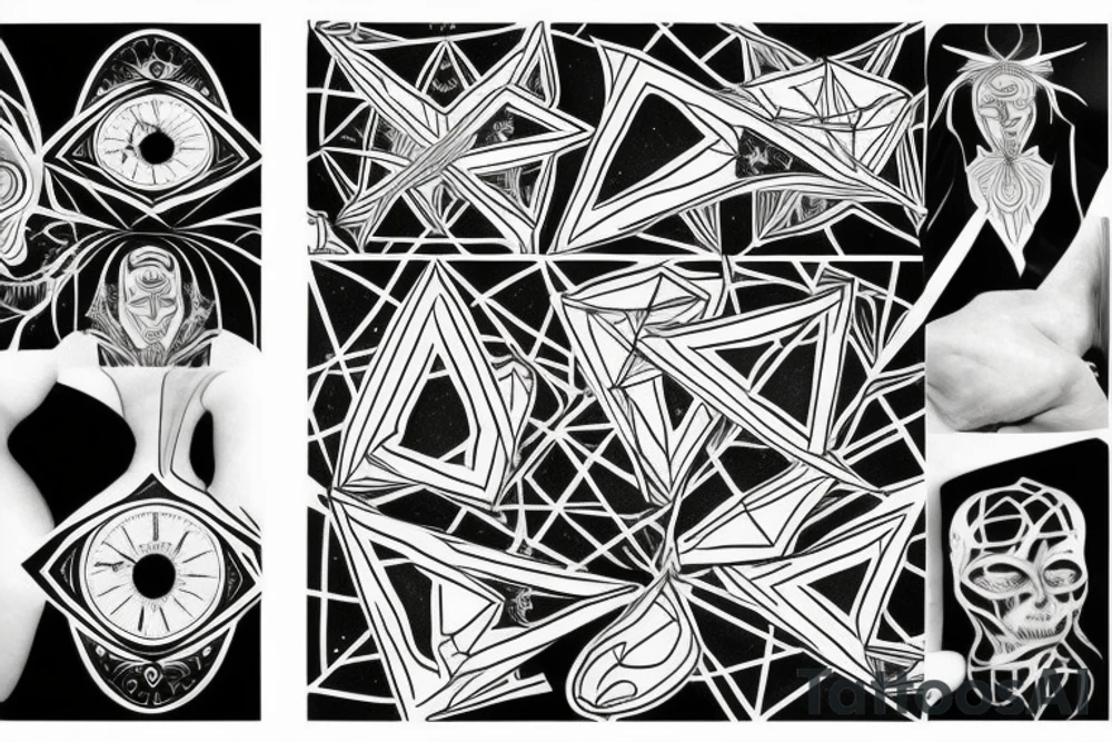 11 am, 8, silver, rhombus tattoo idea