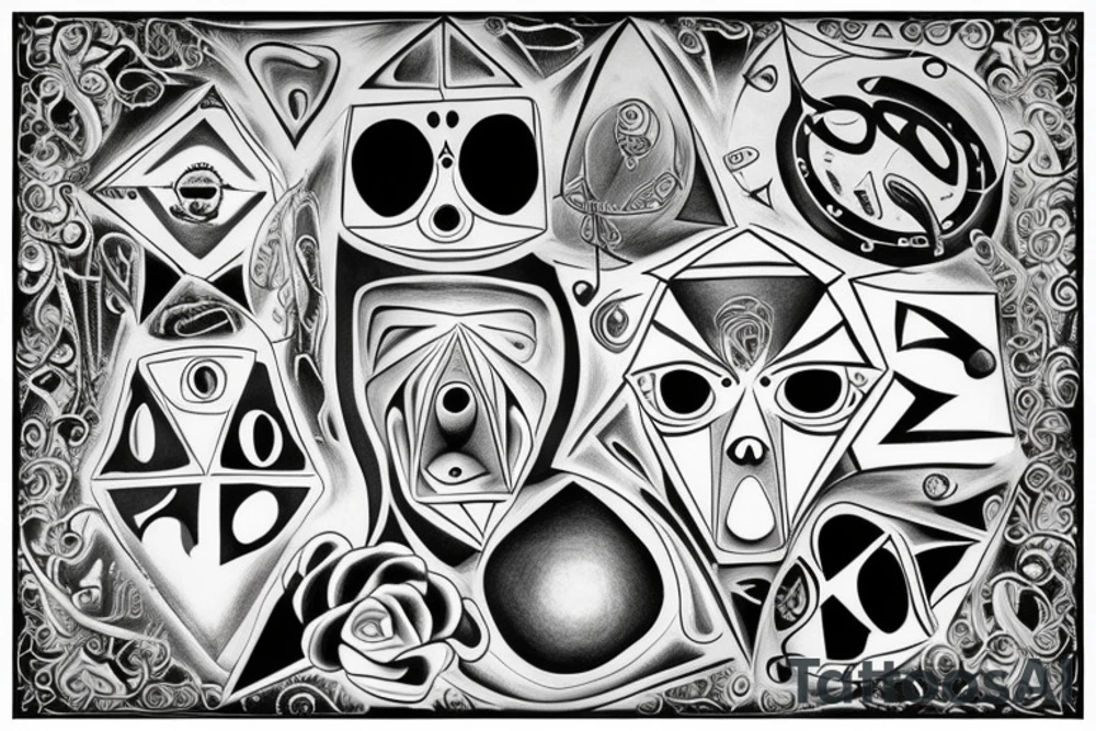 11 am, 8, silver, rhombus tattoo idea