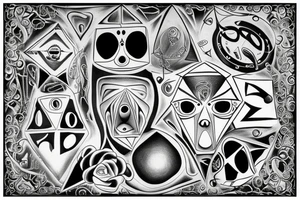 11 am, 8, silver, rhombus tattoo idea