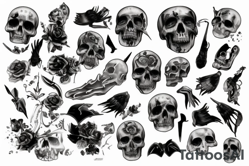 Dead,black tattoo idea