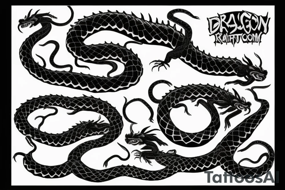 Dragon,snake,scorpions tattoo idea