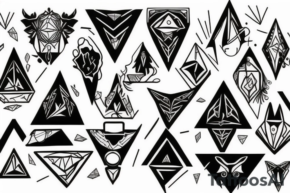 Triangles tattoo idea