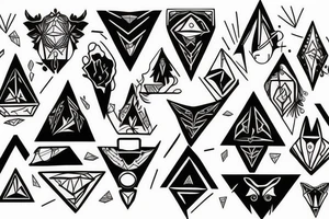 Triangles tattoo idea