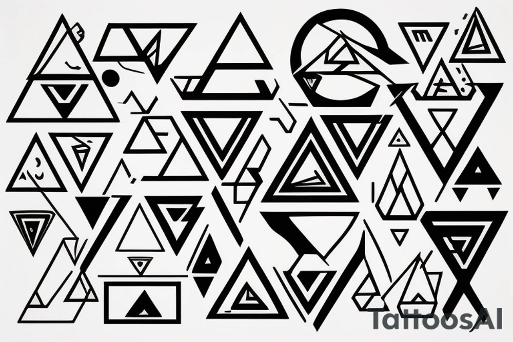 Triangles tattoo idea