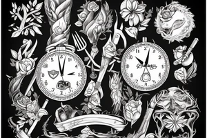 Si vis parcem para bellum 
Dieses Zitat auf einer Schriftrolle 
Eine Sanduhr mit einem Baum des Lebens tattoo idea