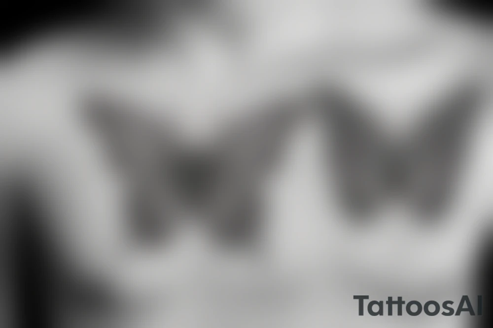 Butterfly with Flower tattoo idea