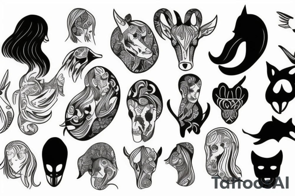 Headless animal tattoo idea