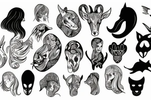 Headless animal tattoo idea