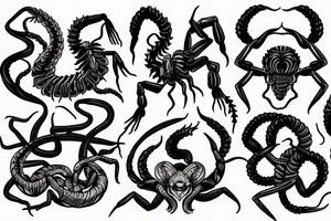 scorpion with medusa tattoo idea