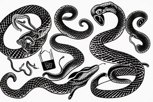 Pretty snake tattoo idea