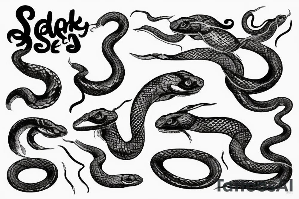 Pretty snake tattoo idea