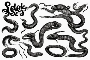 Pretty snake tattoo idea