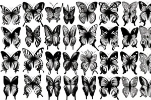 Dark butterfly tattoo idea