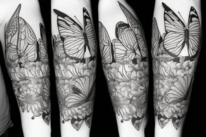 Butterfly flower mandale tattoo idea